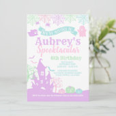 Spooktacular Halloween Geburtstag Einladung (Stehend Vorderseite)