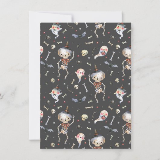 Spooktacular Halloween Geburtstagsparty Einladung (Rückseite)