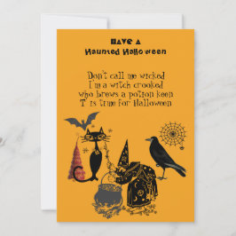 Spooktacular Halloween Gedicht Black Cat Raven Hex