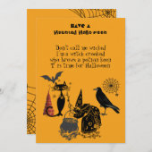 Spooktacular Halloween Gedicht Black Cat Raven Hex (Vorne/Hinten)