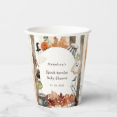 Spooktacular Halloween Ghost Pumpkin Baby Shower Pappbecher (Vorderseite)