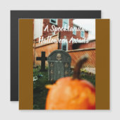 Spooktacular Halloween Grußkarte mit Pumpkin Magneteinladung (Vorne/Hinten)