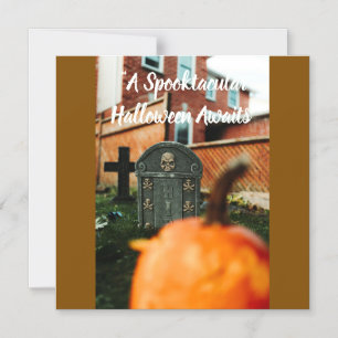 Spooktacular Halloween Grußkarte mit Pumpkin Magneteinladung