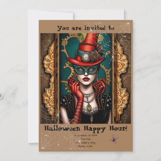 Spooktacular Halloween Happy Hour Einladung (Vorderseite)