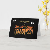 Spooktacular Halloween Karte mit gespenstischen (Gelbe Blume)