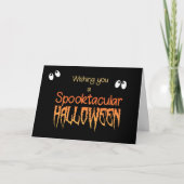 Spooktacular Halloween Karte mit gespenstischen (Vorderseite)