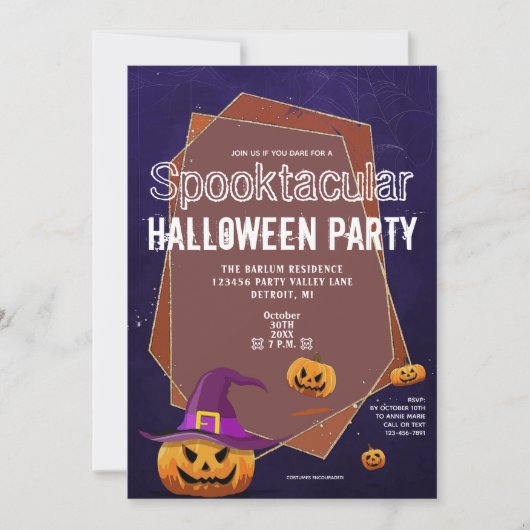 Spooktacular Halloween-KostümParty Einladung (Vorderseite)