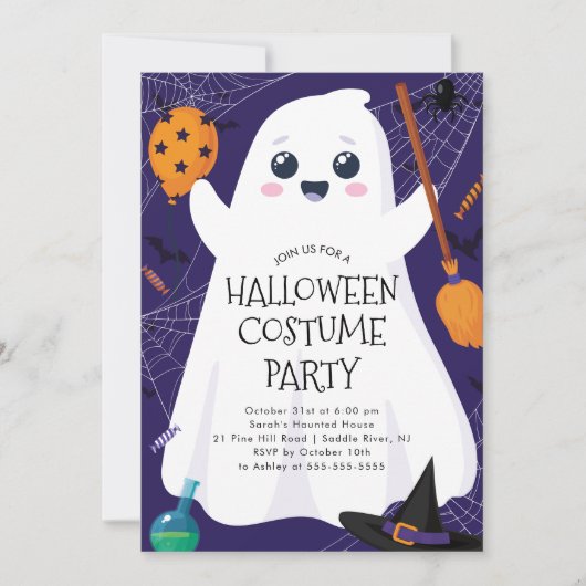 Spooktacular Halloween-KostümParty Einladung (Vorderseite)