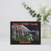 Spooktacular Halloween mit Zombies Postkarte (Stehend Vorderseite)
