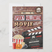 Spooktacular Halloween Movie Night Party Einladung (Vorderseite)