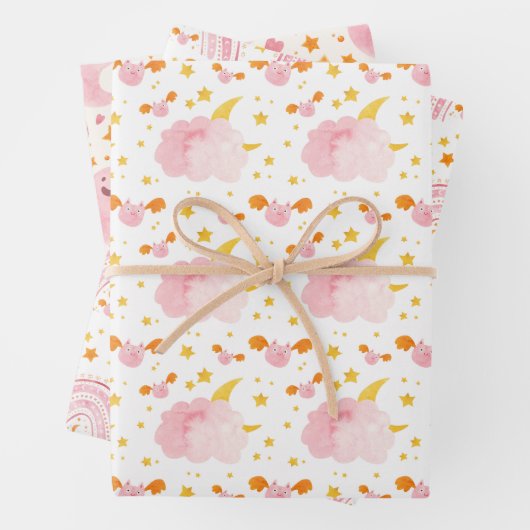 Spooktacular Halloween-Muster Geschenkpapier Set (Beispiel)