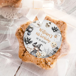 Spooktacular Halloween Niedlich Ghost Geburtstagsp Runder Aufkleber