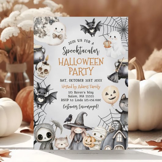 Spooktacular Halloween Niedlich Ghost-Party Einladung