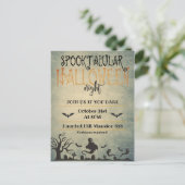 Spooktacular Halloween Night Ankündigungspostkarte (Stehend Vorderseite)