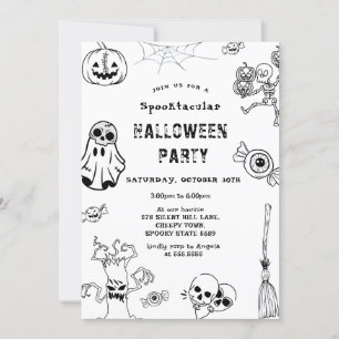 Spooktacular Halloween-Party Balck Einladung