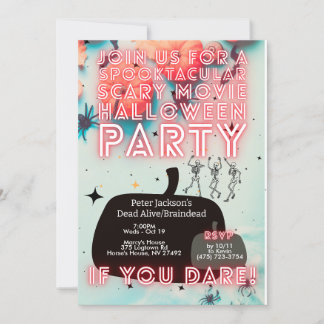 Spooktacular Halloween-Party Beängstigend Movie Ei Einladung