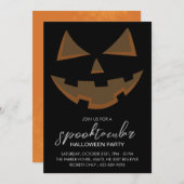 Spooktacular Halloween-Party Black Einladung (Vorne/Hinten)