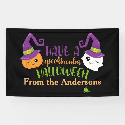Spooktacular Halloween-Party-Dekoration Personalis Banner (Horizontal)