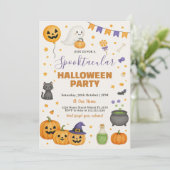 Spooktacular Halloween-Party Einladung (Stehend Vorderseite)