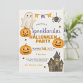 Spooktacular Halloween-Party Einladung (Stehend Vorderseite)