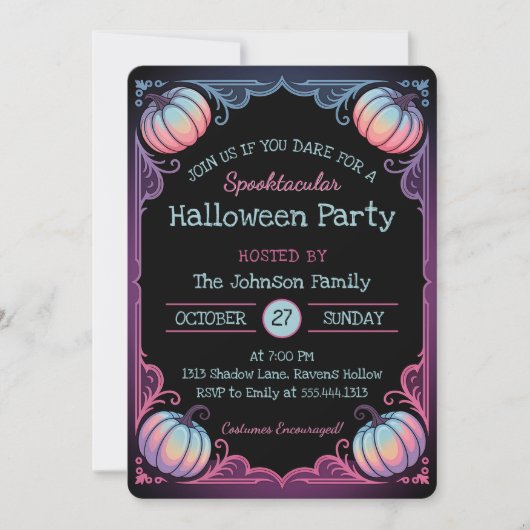 Spooktacular Halloween-Party Einladung (Vorderseite)