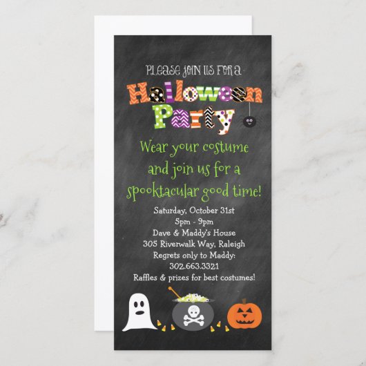 Spooktacular Halloween-Party Einladung (Vorne/Hinten)
