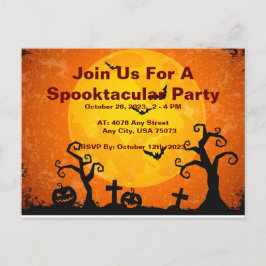 Spooktacular Halloween-Party Einladung, Postkarte
