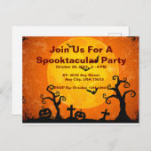 Spooktacular Halloween-Party Einladung, Postkarte (Vorne/Hinten)