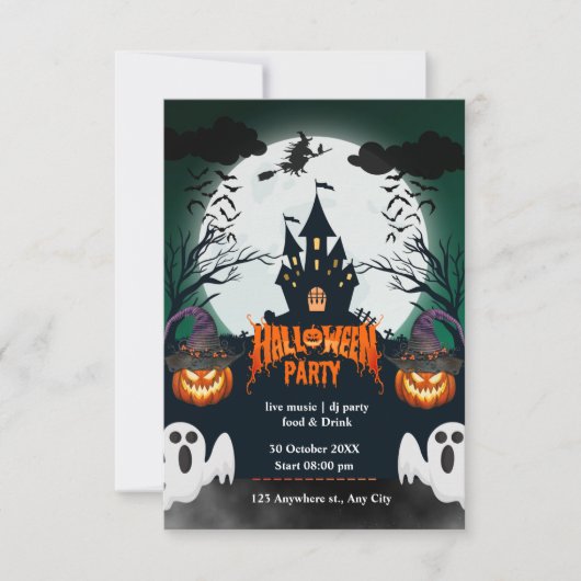 Spooktacular Halloween-Party Einladung - Rangieren (Vorderseite)