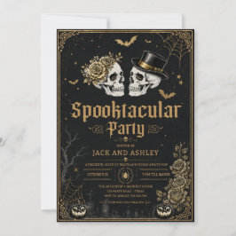 Spooktacular Halloween-Party für Erwachsene Vintag Einladung