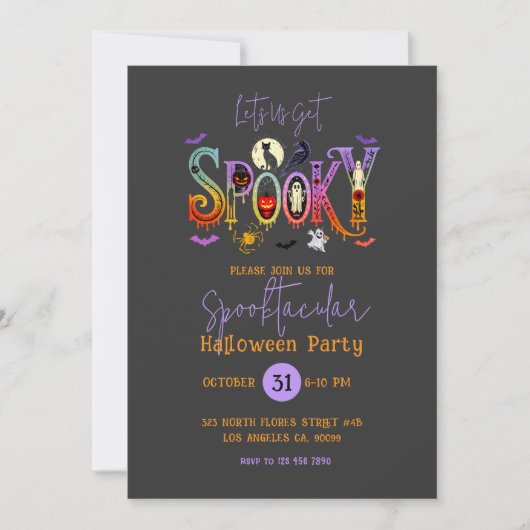 Spooktacular Halloween Party Invitation Einladung (Vorderseite)