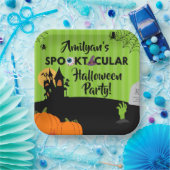 Spooktacular Halloween-Party Paper Plate 9" Pappteller (Party)