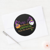 Spooktacular Halloween-Party Personalisiert Gefall Runder Aufkleber (Umschlag)