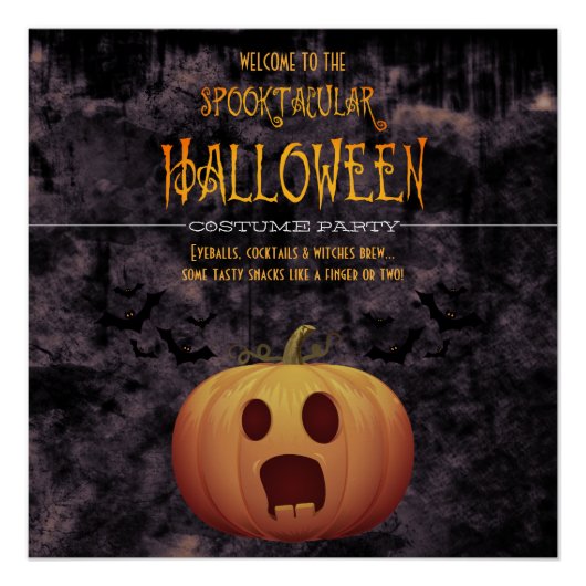 Spooktacular Halloween-Party Pumpkin Poster (Vorderseite)