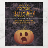 Spooktacular Halloween-Party Pumpkin Weinetikett (Einzelnes Label)