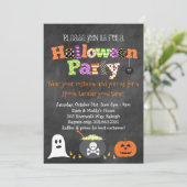 Spooktacular Halloween-Party-Tafel-Einladung Einladung (Stehend Vorderseite)