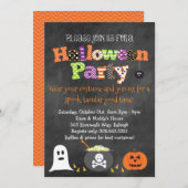 Spooktacular Halloween-Party-Tafel-Einladung Einladung (Vorne/Hinten)