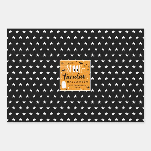 Spooktacular Halloween Patterns Geschenkpapier Set (Vorderseite)