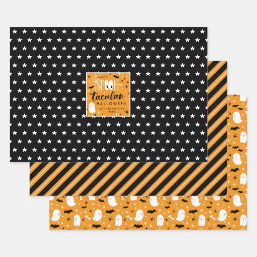 Spooktacular Halloween Patterns Geschenkpapier Set (Set)