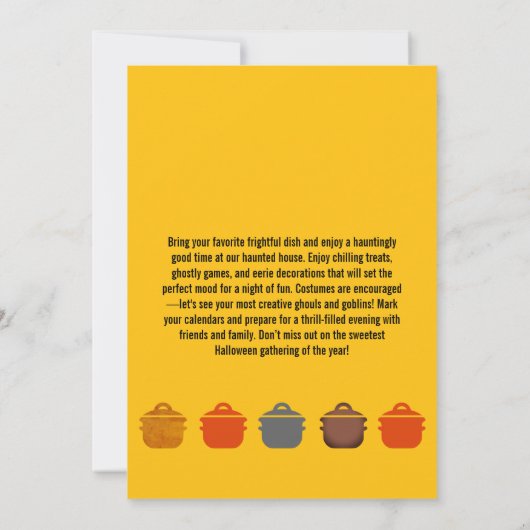Spooktacular Halloween Potluck Einladung (Rückseite)