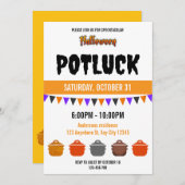 Spooktacular Halloween Potluck Einladung (Vorne/Hinten)