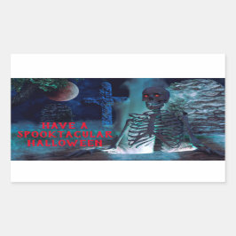 Spooktacular Halloween Rechteckiger Aufkleber