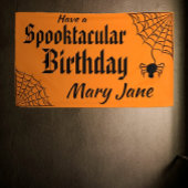 Spooktacular Halloween Spiderweb Geburtstag Banner