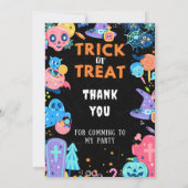 Spooktacular Halloween Trick oder Treat Pumpkin Einladung (Rückseite)