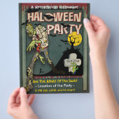 Spooktacular Halloween Zombie-Party Flyer (Hand)