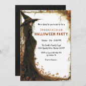 Spooktacular I Hexe Einladung (Vorne/Hinten)