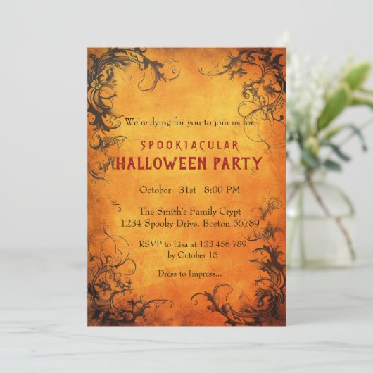 Spooktacular I Ivy Einladung (Stehend Vorderseite)