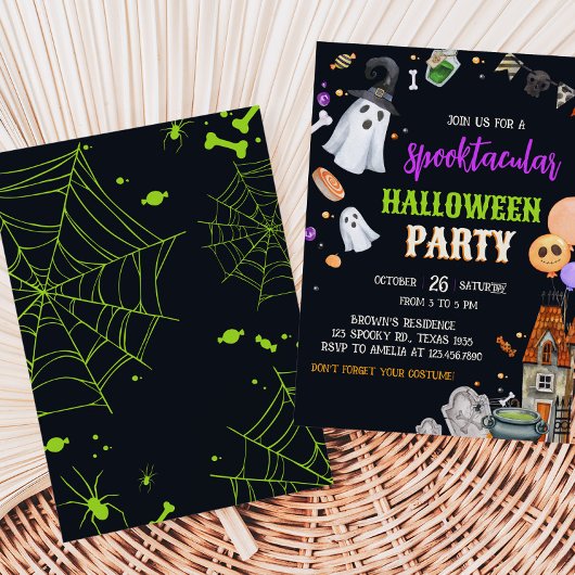 Spooktacular Kids Costume Halloween-Party Einladung