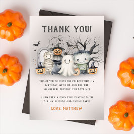 Spooktacular Kids Halloween Dankeskarte