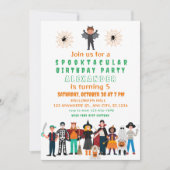 Spooktacular-Kindergeburtstag-Halloween-Party Einladung (Vorderseite)